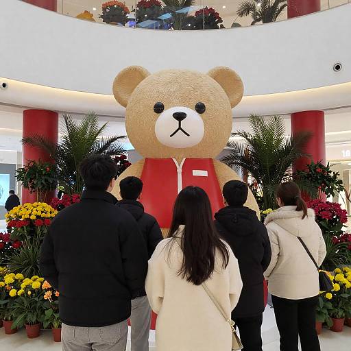 Festive Indoor Scene with Teddy Bear