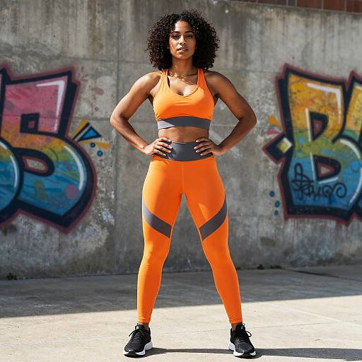 Confident Fit Woman in Vibrant Activewear
