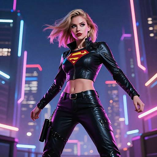 Futuristic Cyberpunk Sexy Woman