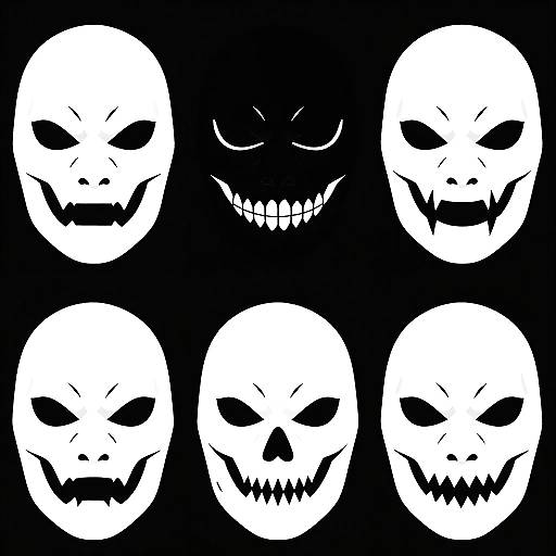 Unique Goblin Masks Horror Game Assets