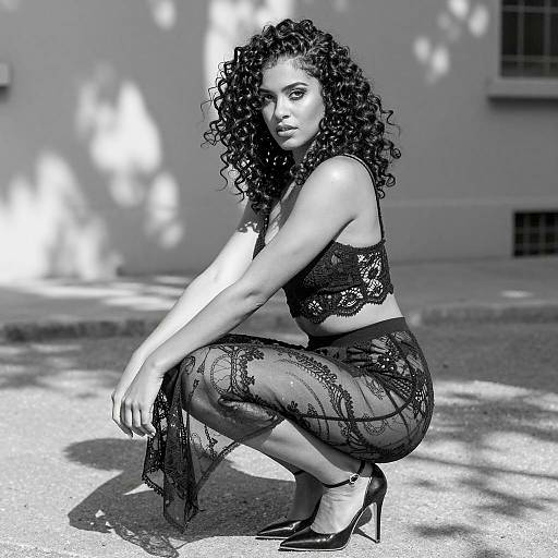 Striking Outdoor Black and White Portrait