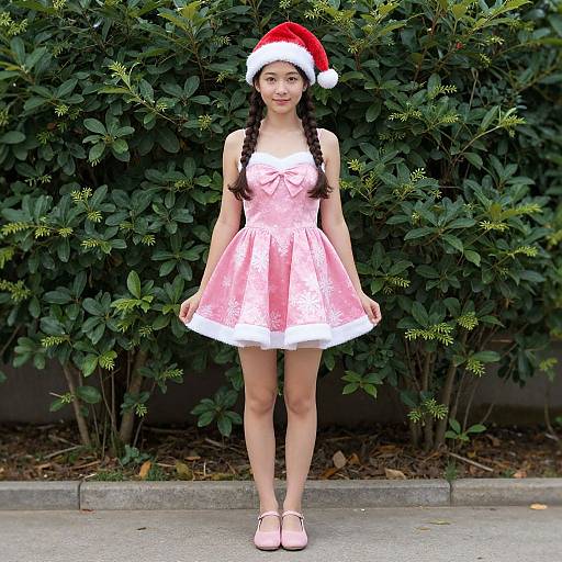 Realistic Christmas Fairy Costume Girl