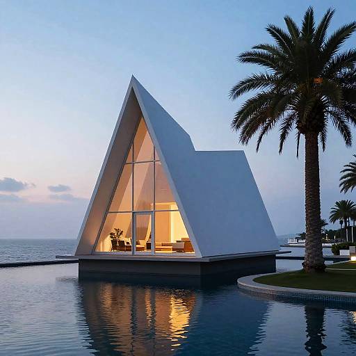 Futuristic Triangular Floating House