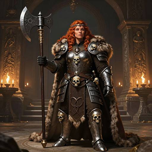 Female Dwarven Shieldmaiden in Heavy Armor