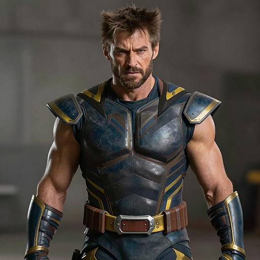 Photorealistic Wolverine in Detailed Armor