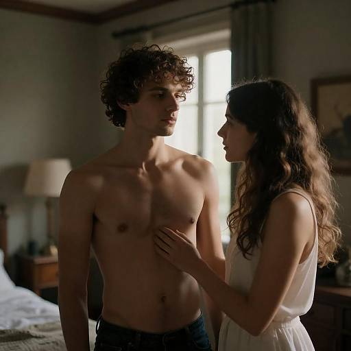 Backlit Intimate Couple in Sunlight