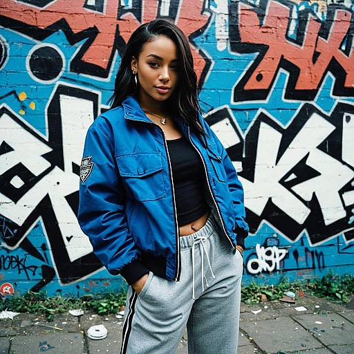 Hip Hop Woman in Urban Outfit