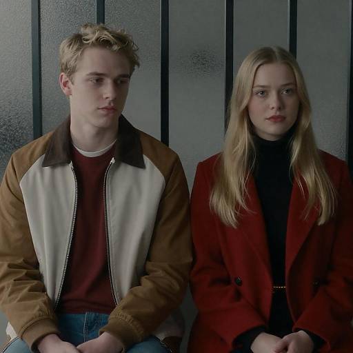 Couple Portrait with Frosted Glass Background