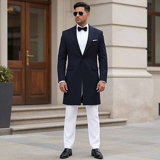 Elegant Man in Classic Outfit