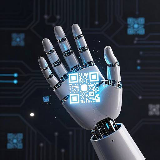 AI QR Code in Robotic Hand