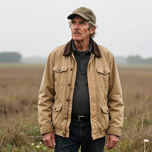 Older Man Standing in Field