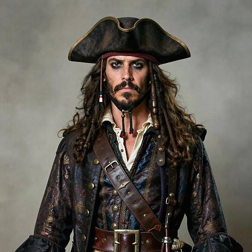 Regal Portrait of Pirate Blackbeard