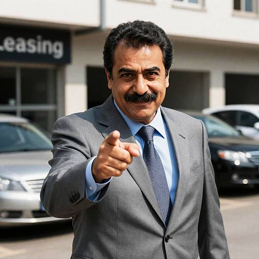 Confident Man in Gray Suit Photograph