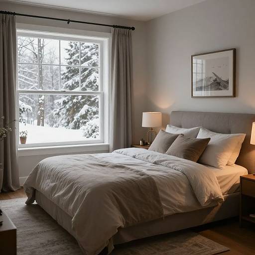 Serene Winter Master Bedroom Retreat