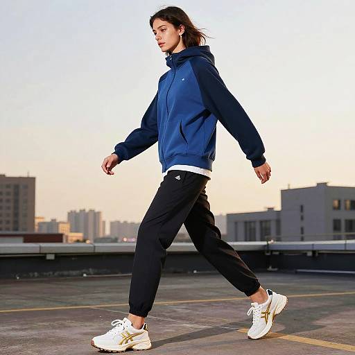 Sporty Chic Athleisure with Luxury Accents