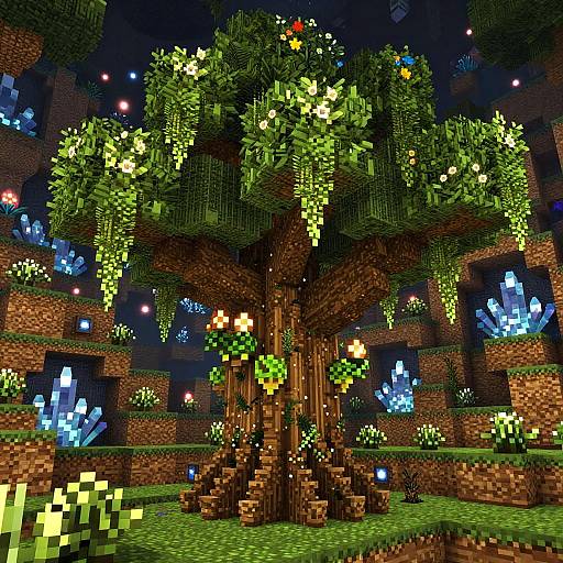 Surreal Minecraft World Tree Biome