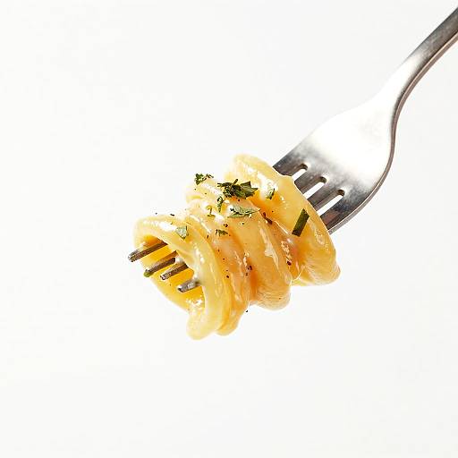 Creamy Orange Pasta on Fork