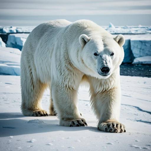 Majestic Polar Bear on Arctic Ice