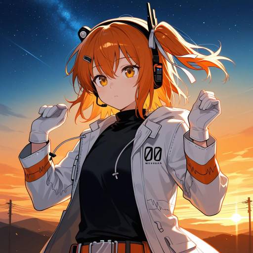 Enchanting Portrait of Adachi Rei at Sunset