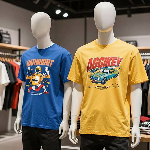 Colorful Streetwear Tees in Urban Boutique