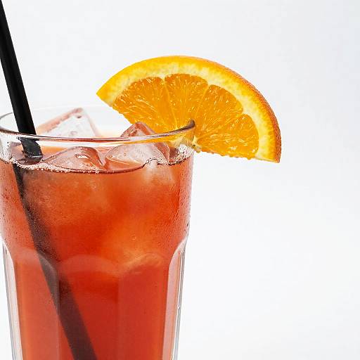 Vibrant Red Cocktail Close-Up