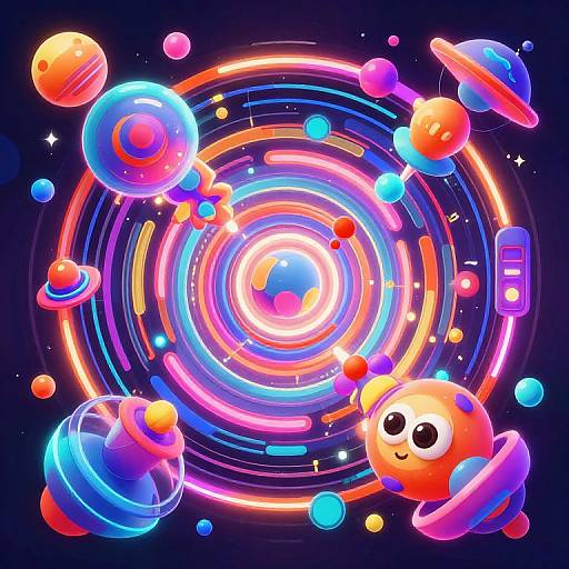 Vibrant AI Abstract Digital Art