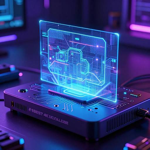 Cyberpunk 4K AI Upscaler Device