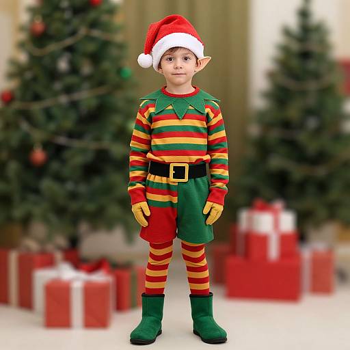 Festive Elf Costume Christmas Character