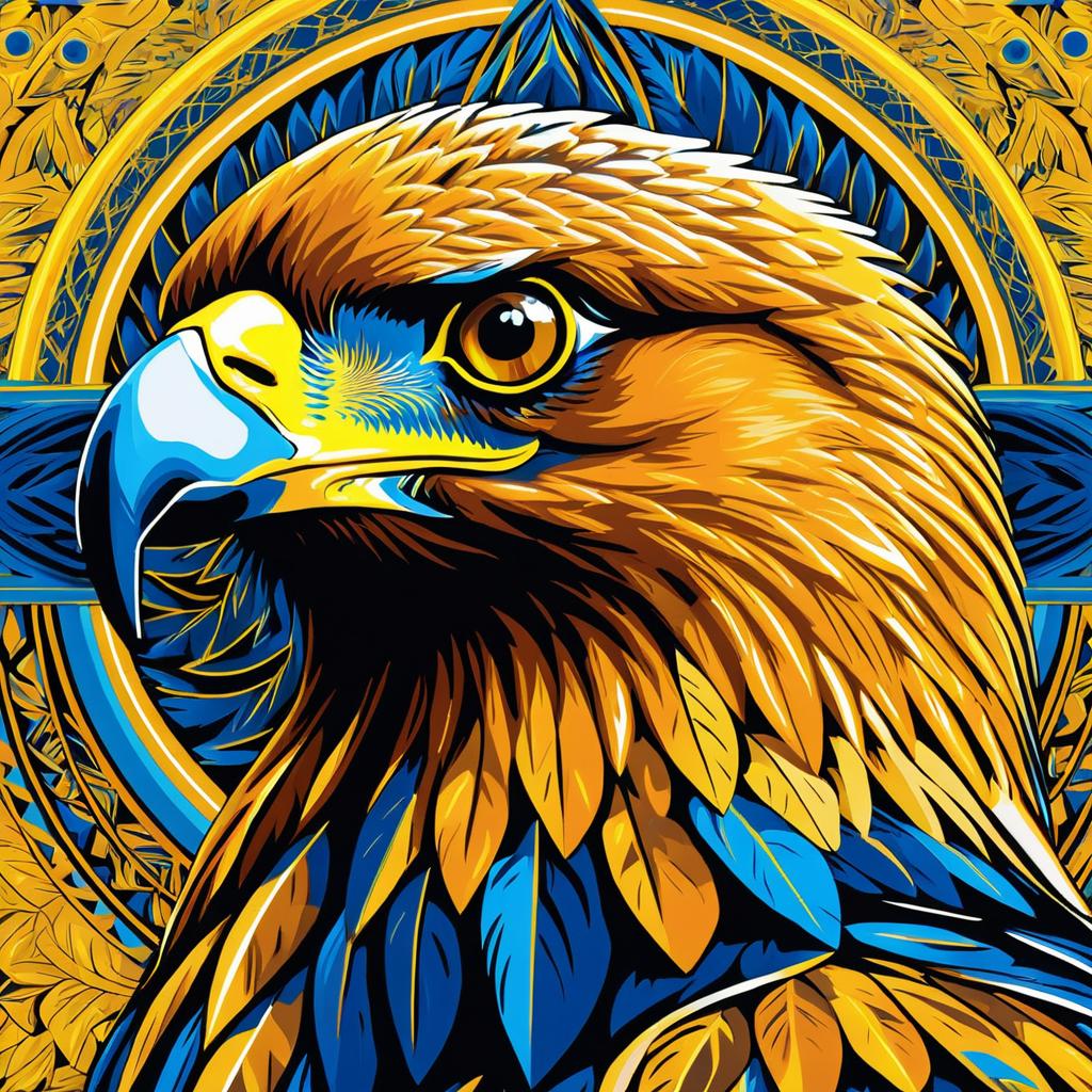 Vibrant Portrait of a Golden Eagle