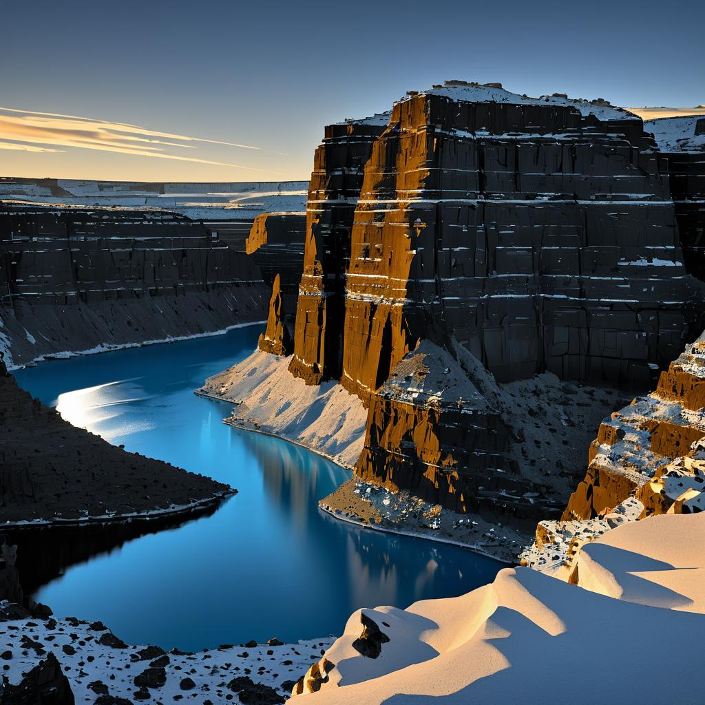 Majestic Crystal Blue Lagoon in Twilight