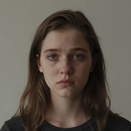 Nervous Girl Portrait in Digital Art Style