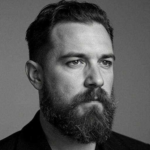 Vintage Portrait with Detailed Beard