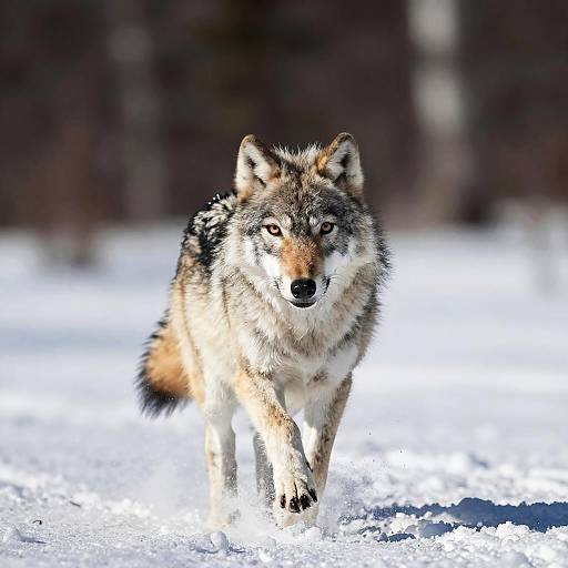 Streaking Arctic Wolf Pup Macro Shot