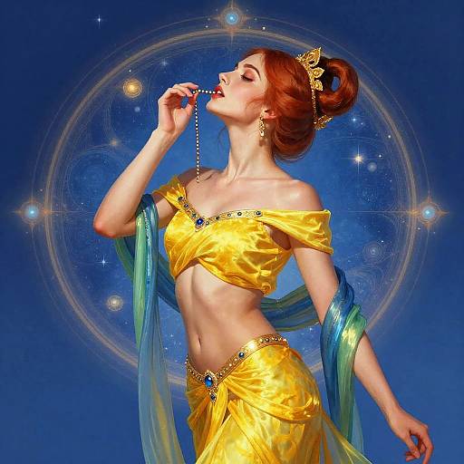 Ethereal Redhead in Celestial Frame