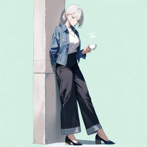 Thoughtful Woman in Casual Urban Style
