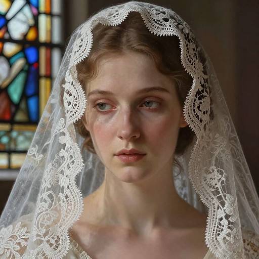 Lady Maria in Lace Veil Portrait