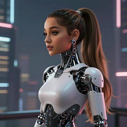 Futuristic Cybernetic Ariana Grande Art