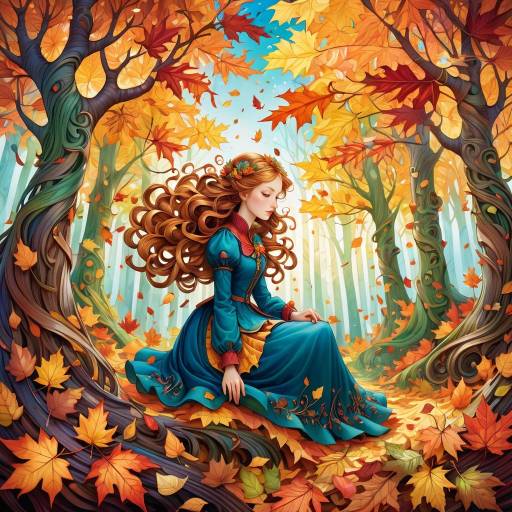 Intricate Autumn Leaves Male Portrait Intricate Autumn Leaves Male Portrait