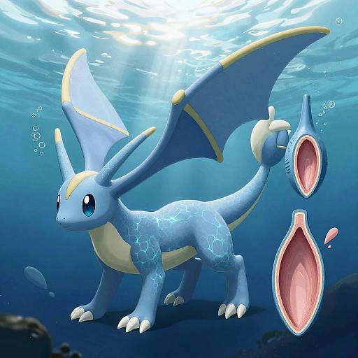 Anatomical Vaporeon with Bioluminescence