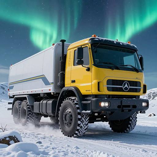 Futuristic Kharkovchanka in Snowy Wasteland