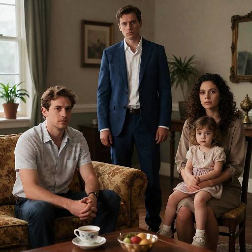 Intimate Gathering in Dimly Lit Room