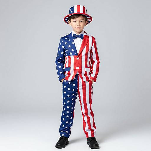 American Flag Suit with Hat