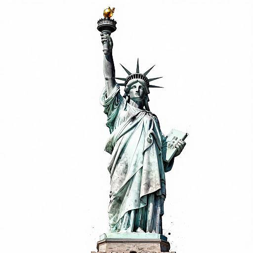 Abstract Black-and-White Statue Sketch