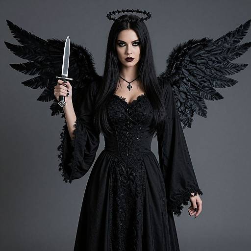 Dark Fallen Angel Woman Costume