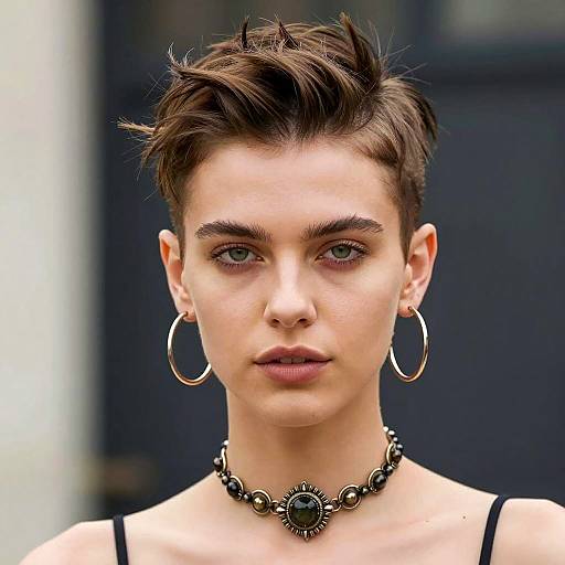 Stylish Androgynous Portrait with Mohawk