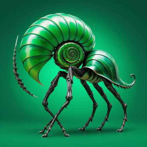 Sturdy Quadruped with Shell on Green Sturdy Quadruped with Shell on Green
