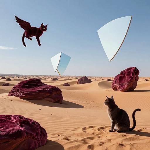 Surreal Desert of Mirror Reflections