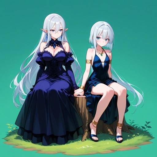 Petite Gothic Woman in Dreamy Nature Petite Gothic Woman in Dreamy Nature