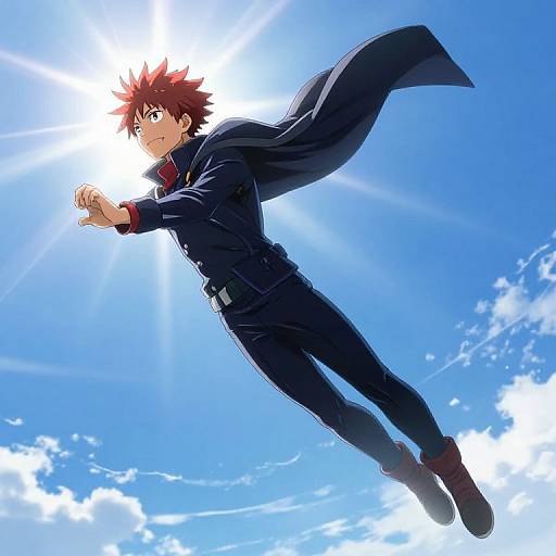 Heroic Flying Portrait in MHA Style