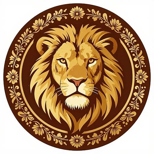 Regal Lion Head Circular Logo